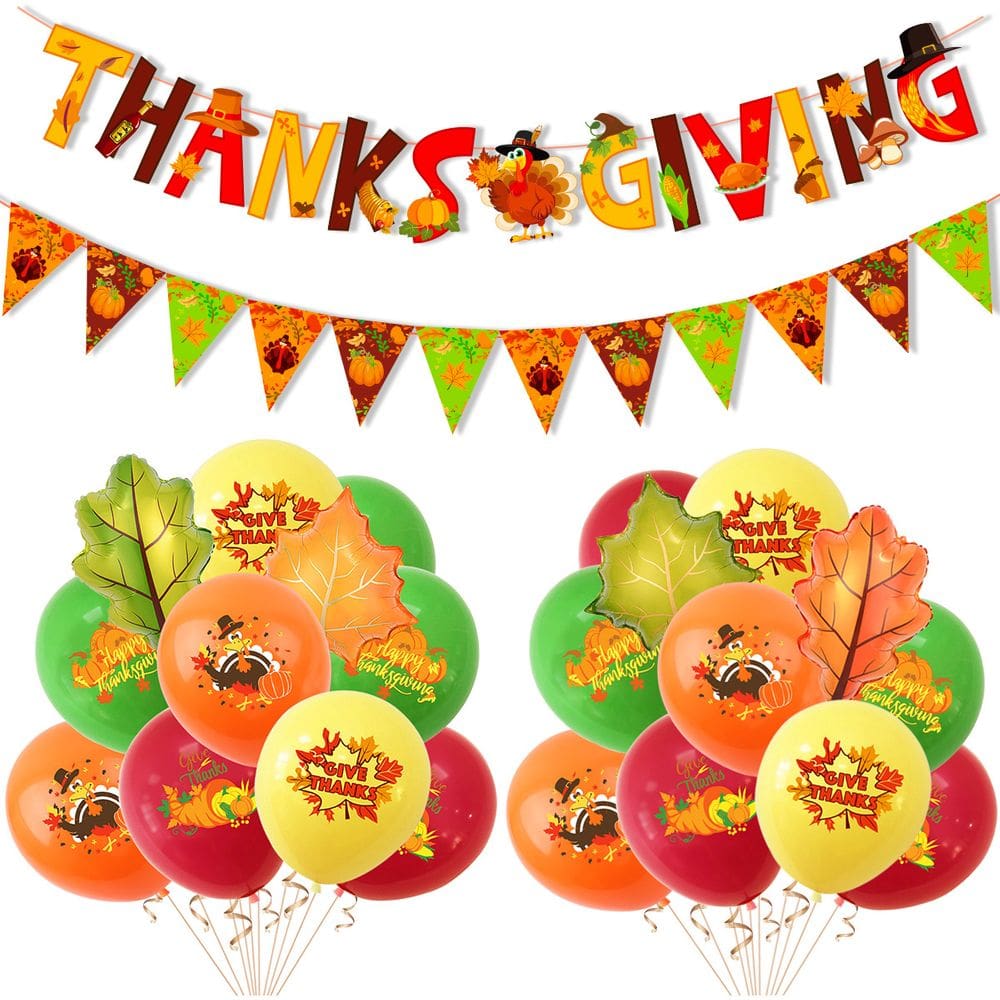 Kit de decoração de festa de Ação de Graças, tema de outono, 25 unidades