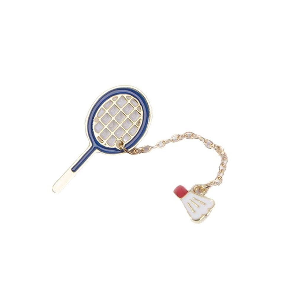 Raquete de badminton com pinos de broche com corrente de peteca