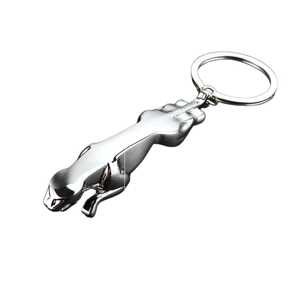 Chaveiro com design de leopardo de metal para chaveiro de carro