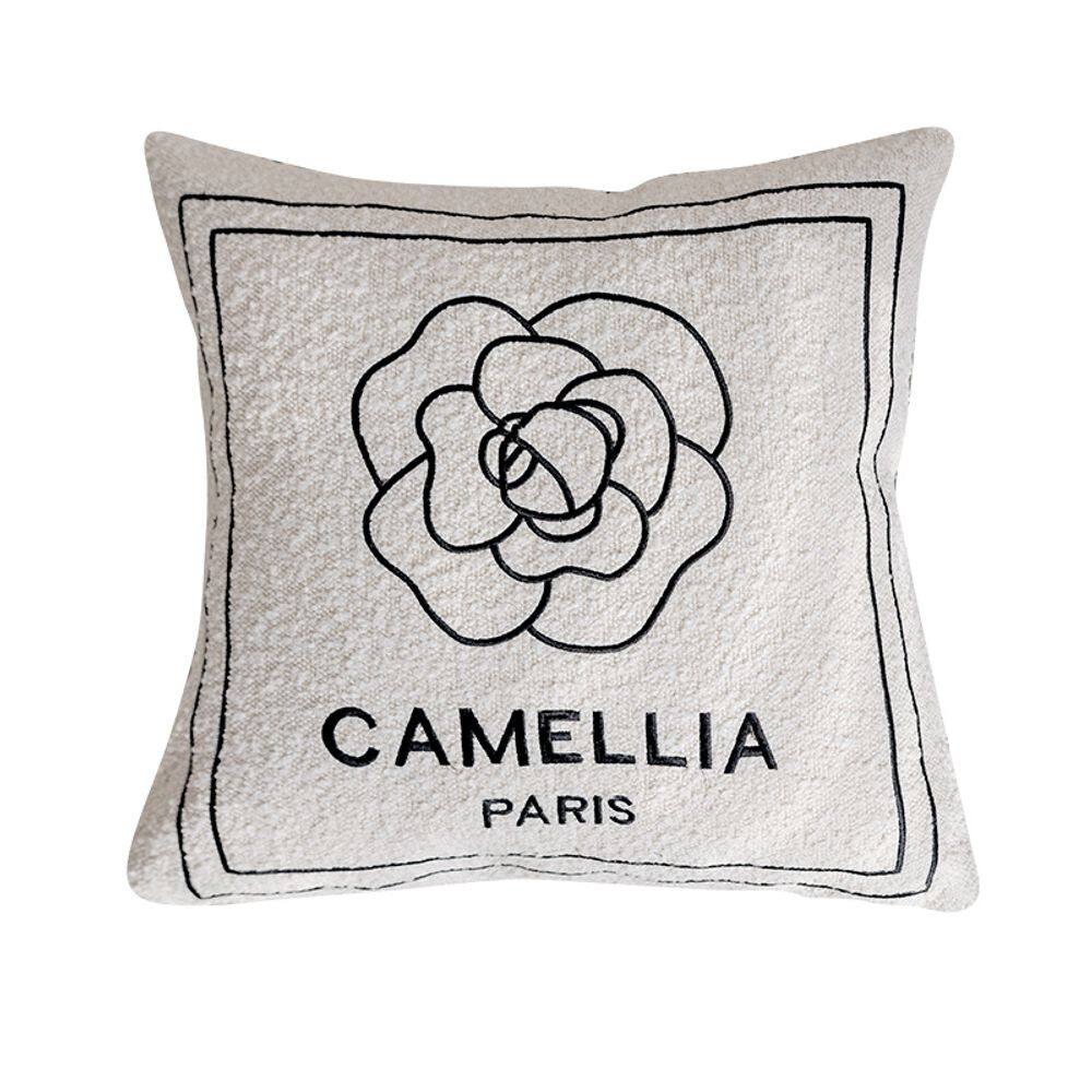 Capa de almofada decorativa Camellia Paris Floral Print 45x45cm