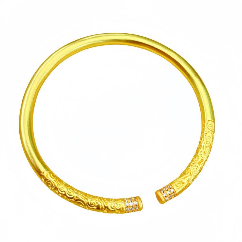 Pulseira Gold Placer Ruyi Staff Inspired Sand Gold 30g