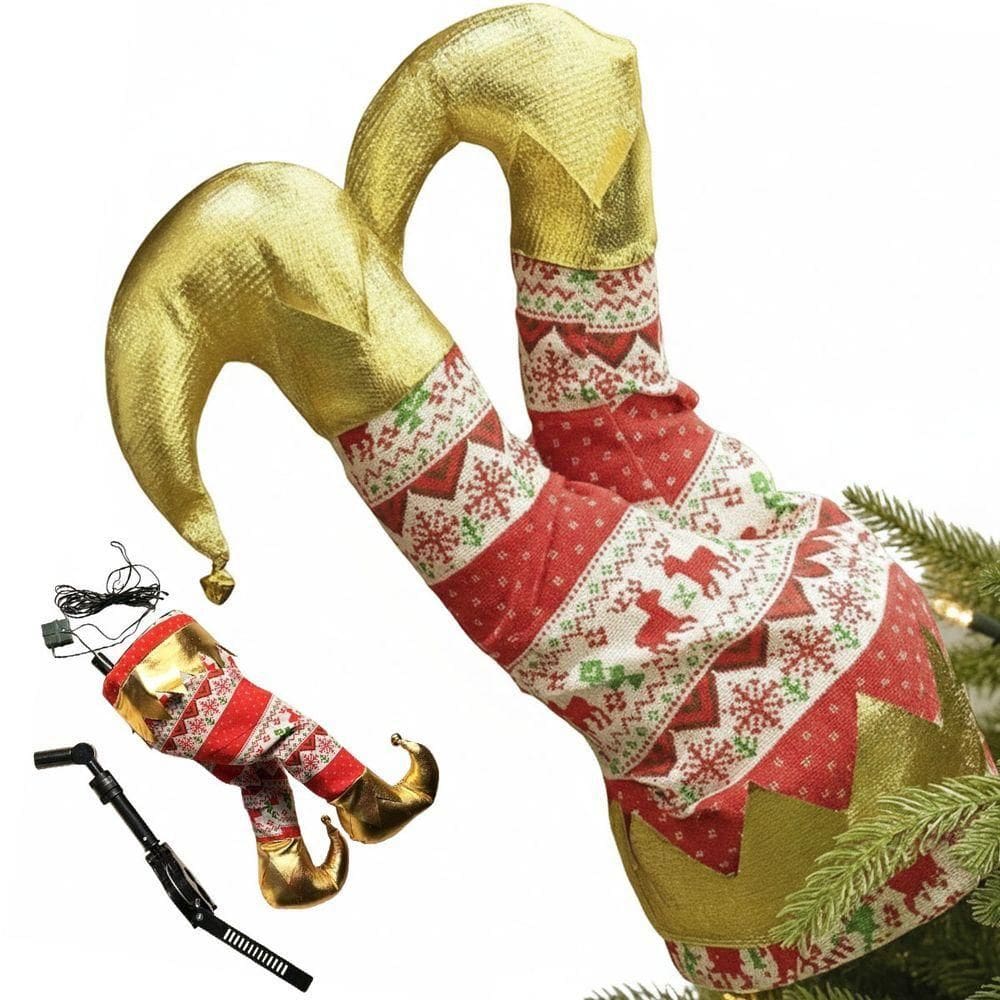 Pernas Duende Natal Movimenta Flexivel Chute Arvore Janela Casa Loja Shopping Decoraçao Vitrine Festa Evento