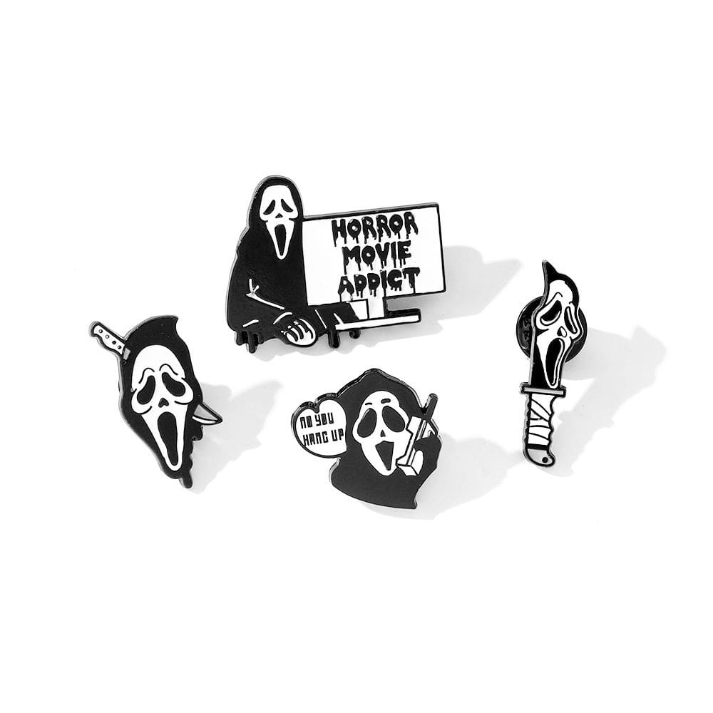 Conjunto de broches Horror Mask Gothic Lapel Pin Collect