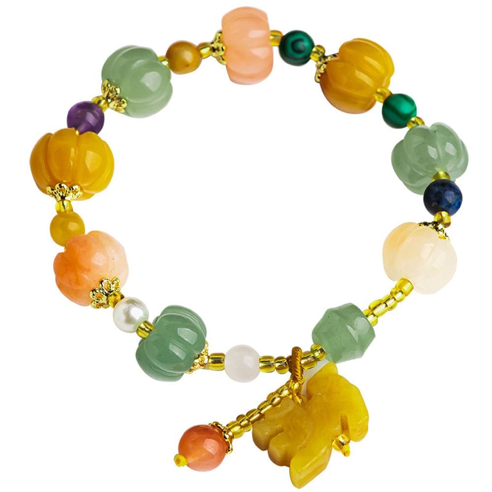 Pulseira natural Jinsi Jade Beaded para mulheres feita à mão