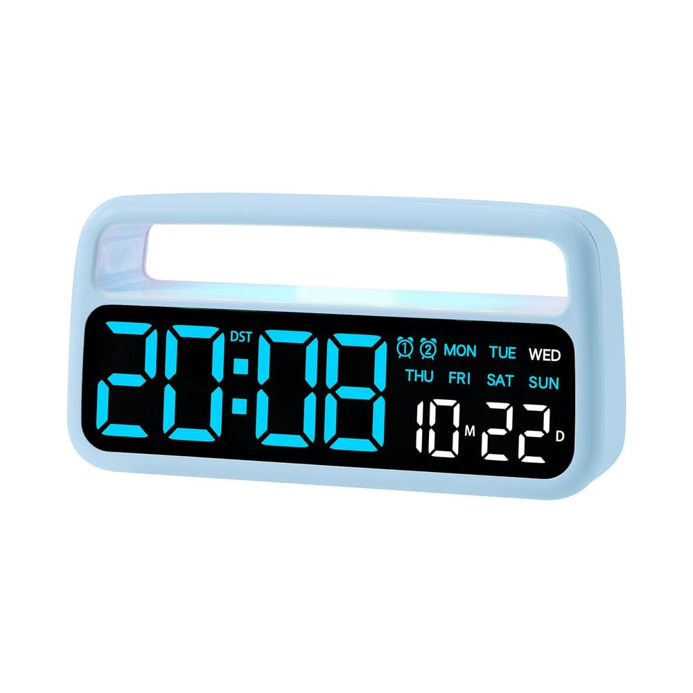 Despertador LED digital com display multifuncional Blue Li