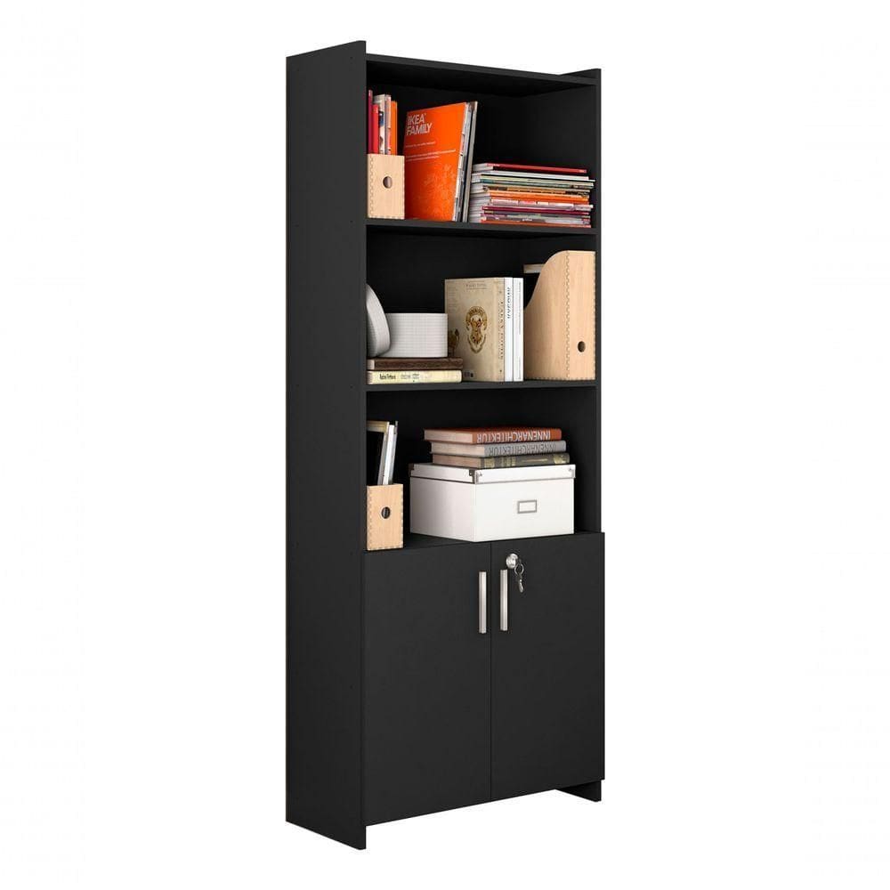 Armário Multiuso Escritório Preto - Notável