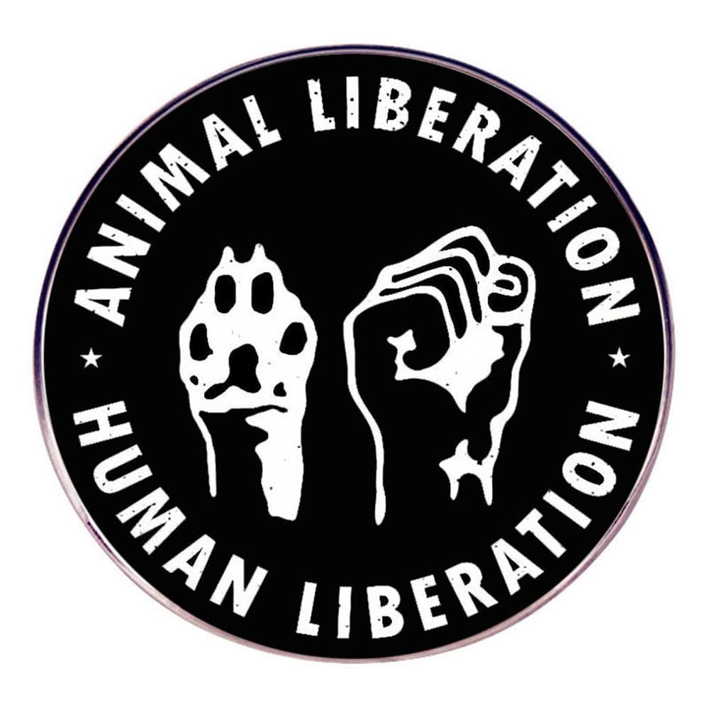 Broche Pin Animal Liberation Human Rights Alloy 3x3cm