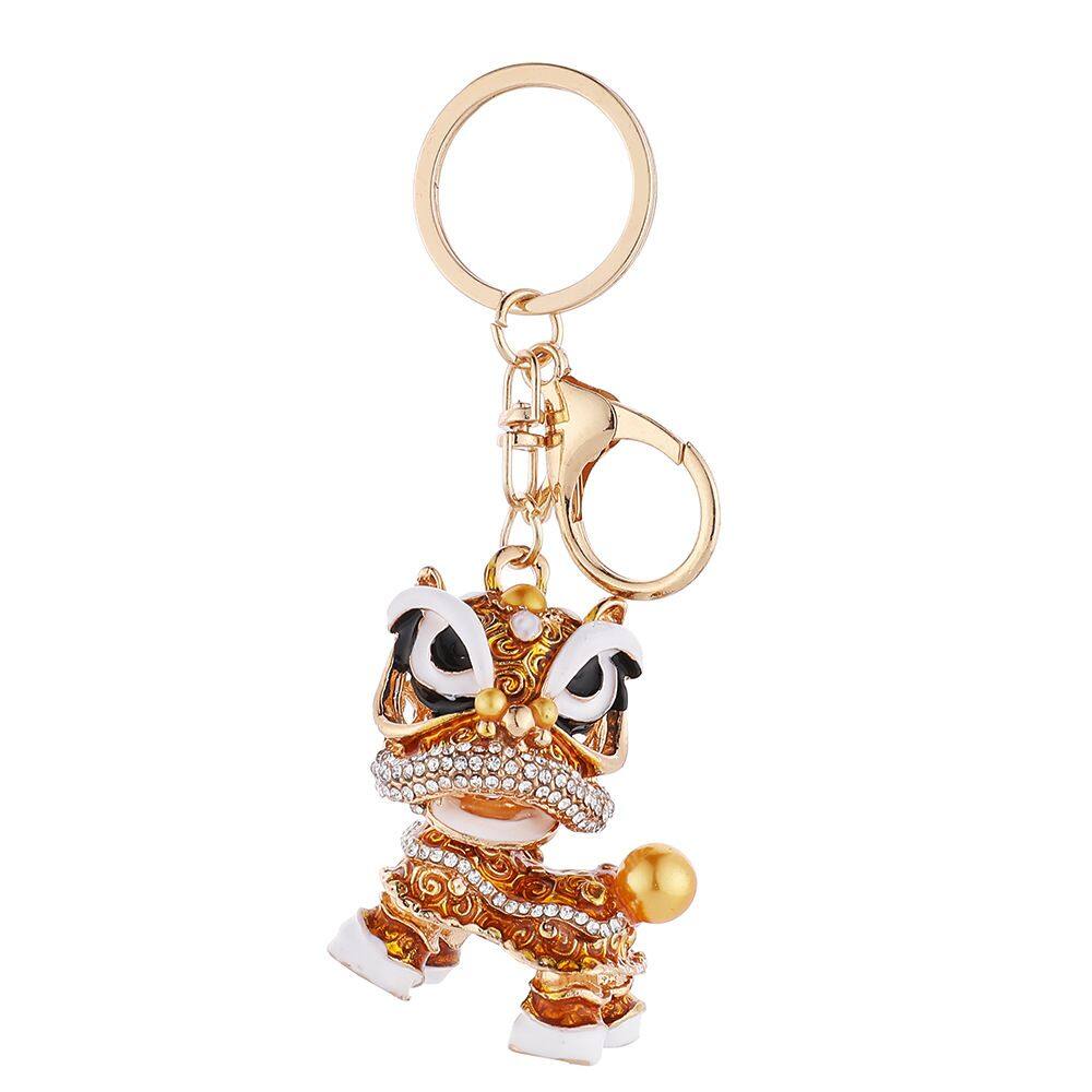 Chaveiro Chinese Lion Dance Luxury Strass Alloy