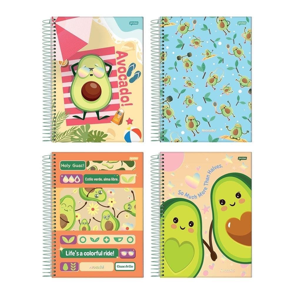 Cad.Espiral Univ.C.Dura 01M Jandaia Avocado 4X80fls