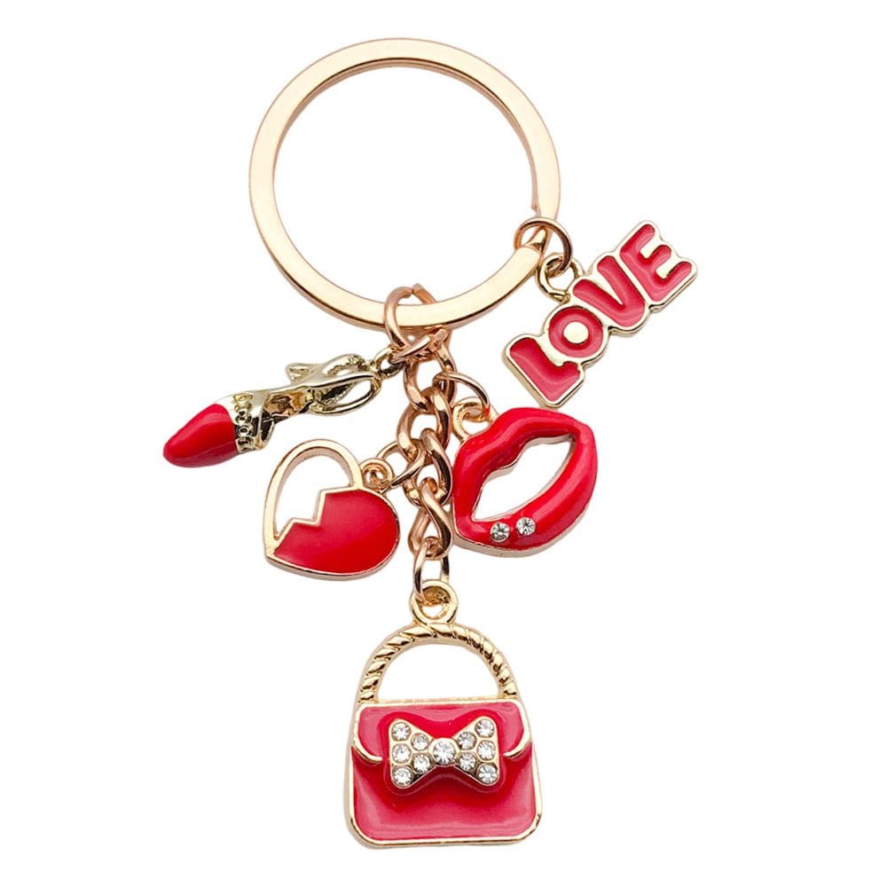 Bolsa de mão Fashion Red Love Lip Heart para mulheres