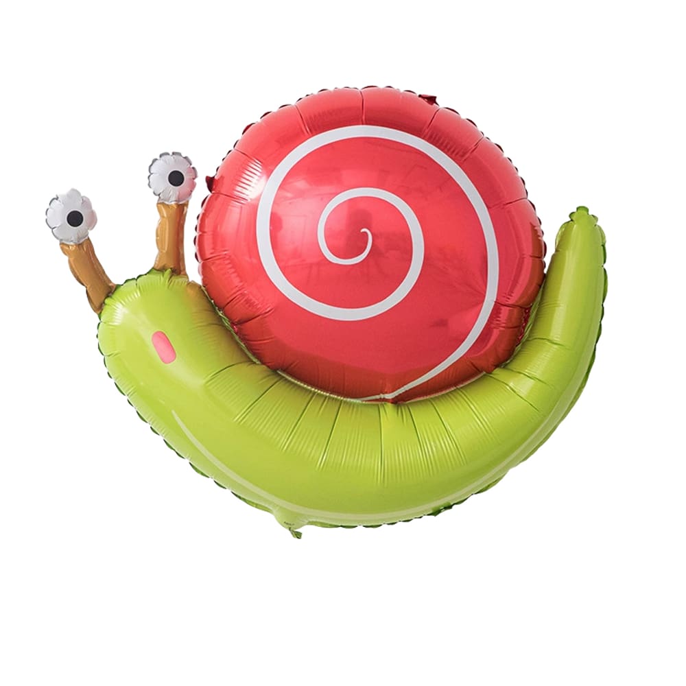 Balão Metalizado Caracol de Desenho Animado 32x27cm | Verde