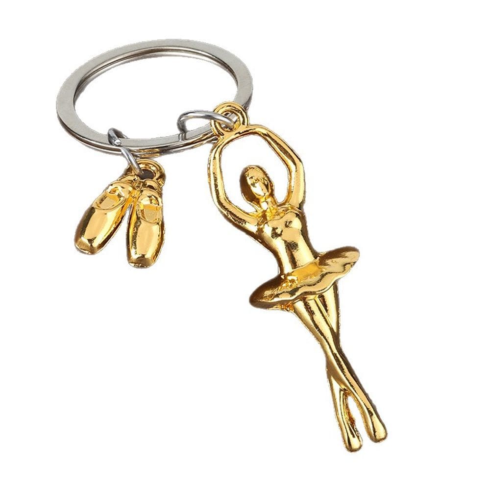 Chaveiro de bailarina com estatueta de bailarina em liga de zinco