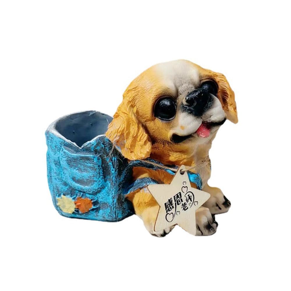 Porta-canetas Porta-lápis de resina Organizador de mesa para cães