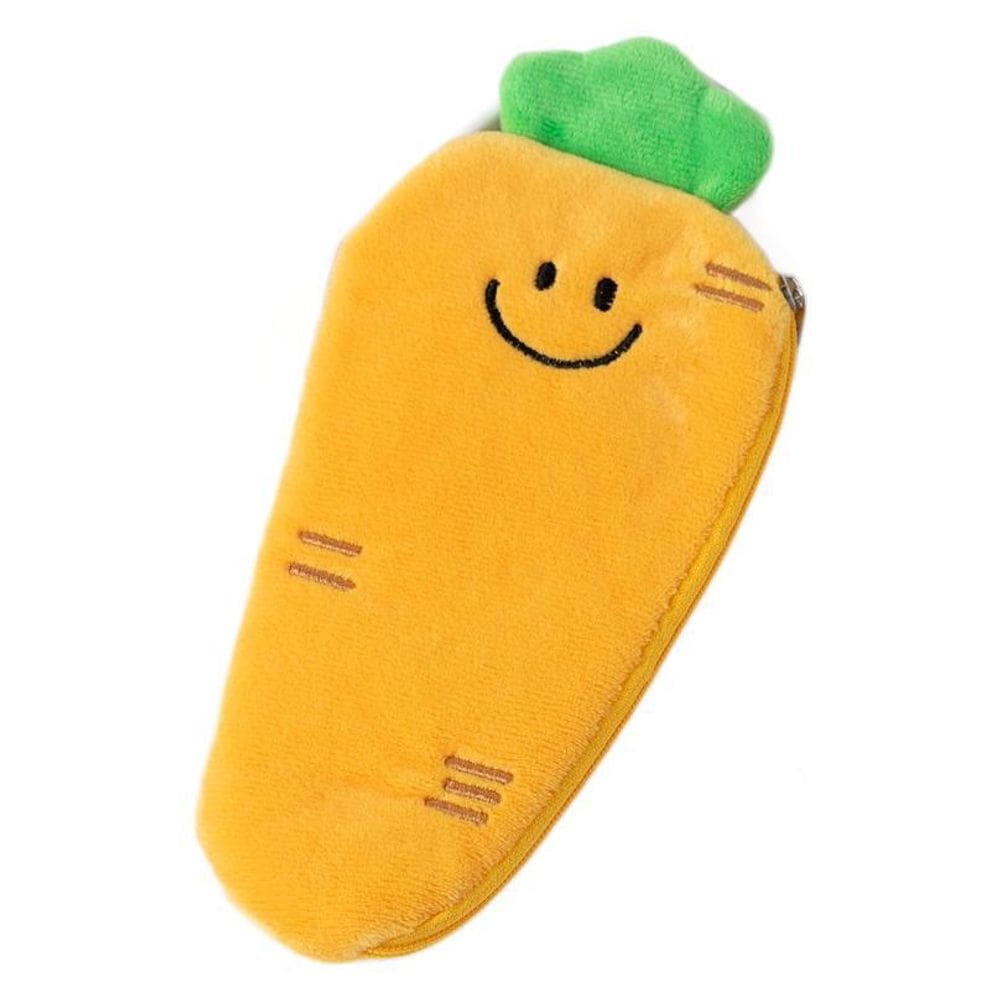 Estojo de lápis Creative Plush em forma de cenoura 20x9cm para crianças