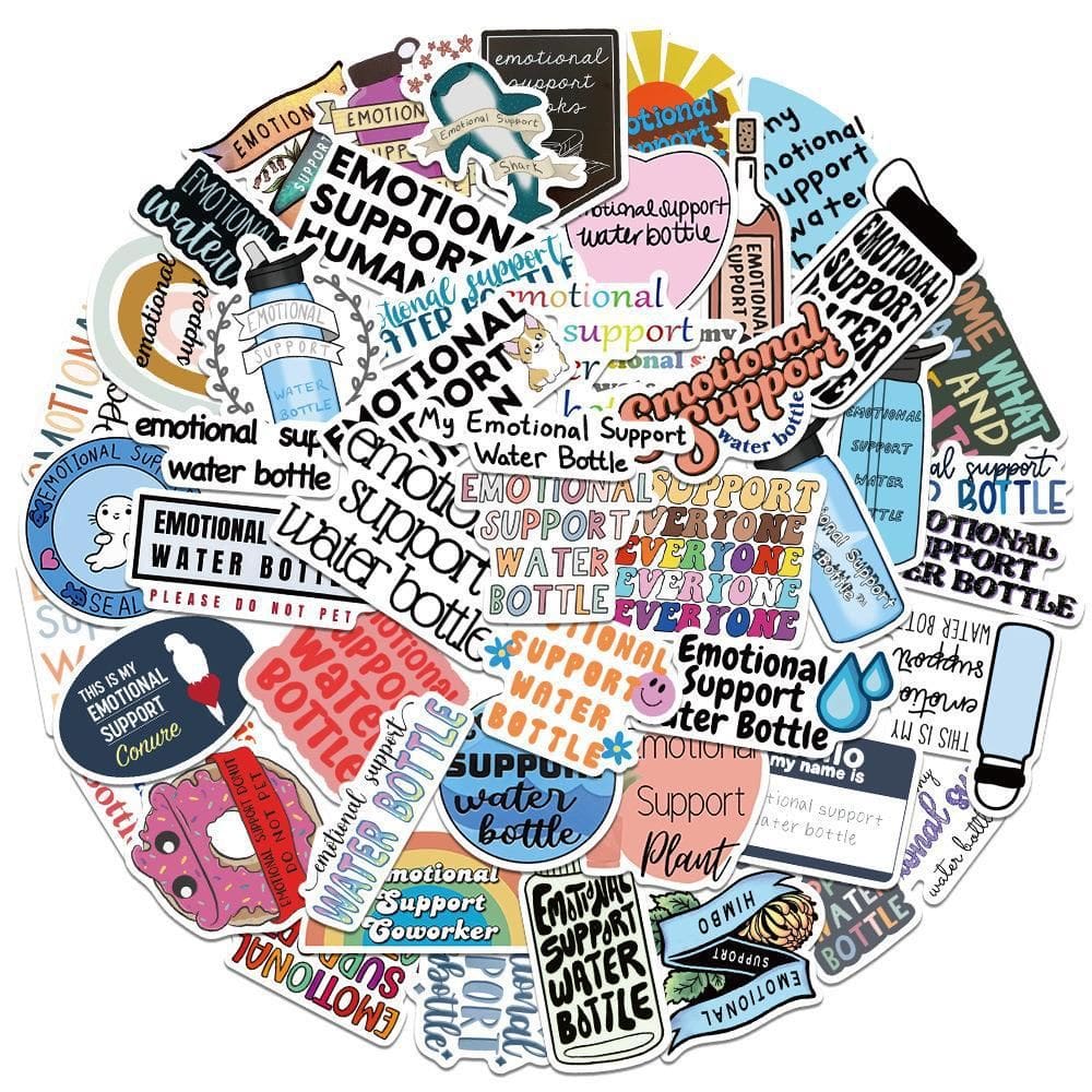 Pacote de adesivos de saúde mental, 50 unidades de citações inspiradoras