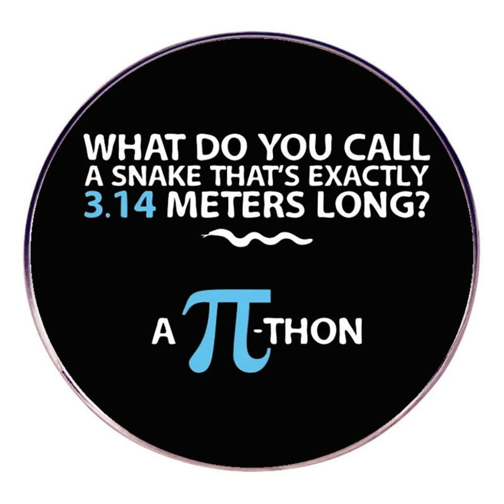 Broche Pin Funny Math Pi Black Alloy Lapel Badge