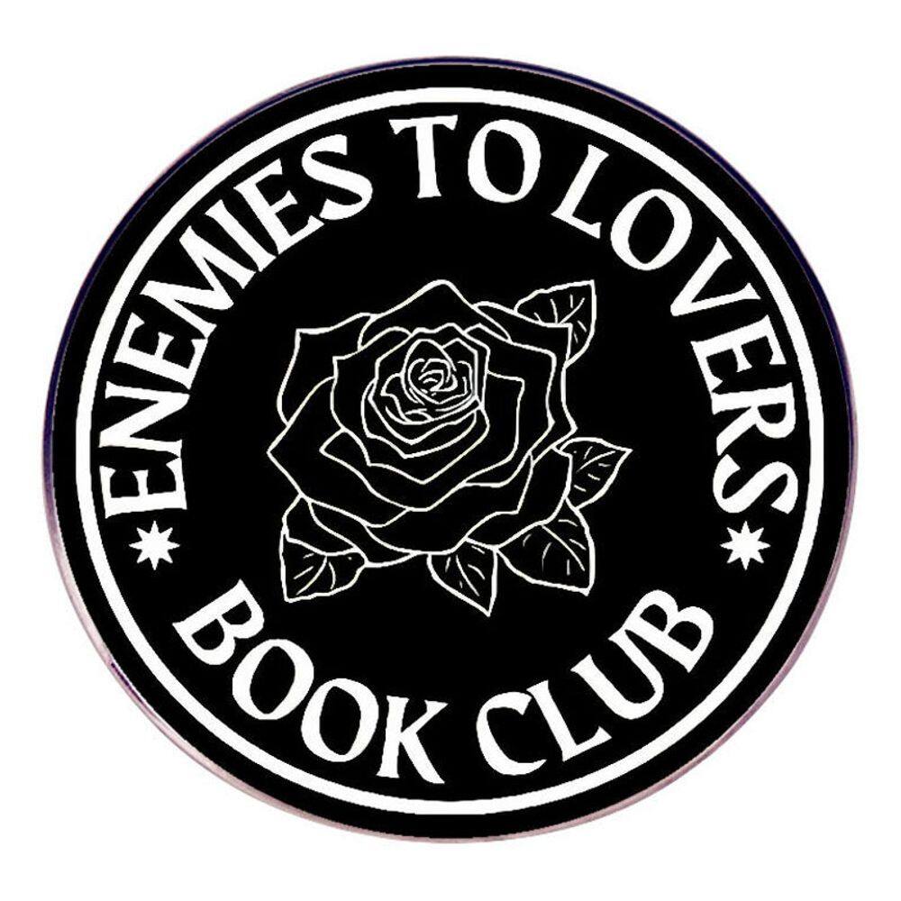 Brooch Pin Enemies to Lovers Book Club, emblema redondo de liga leve