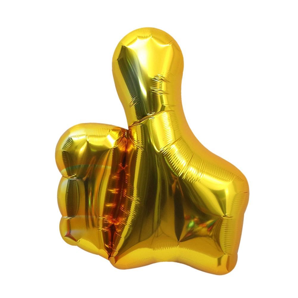 Balão Metalizado Dourado Thumbs Up 70x65cm | Decoração de festa