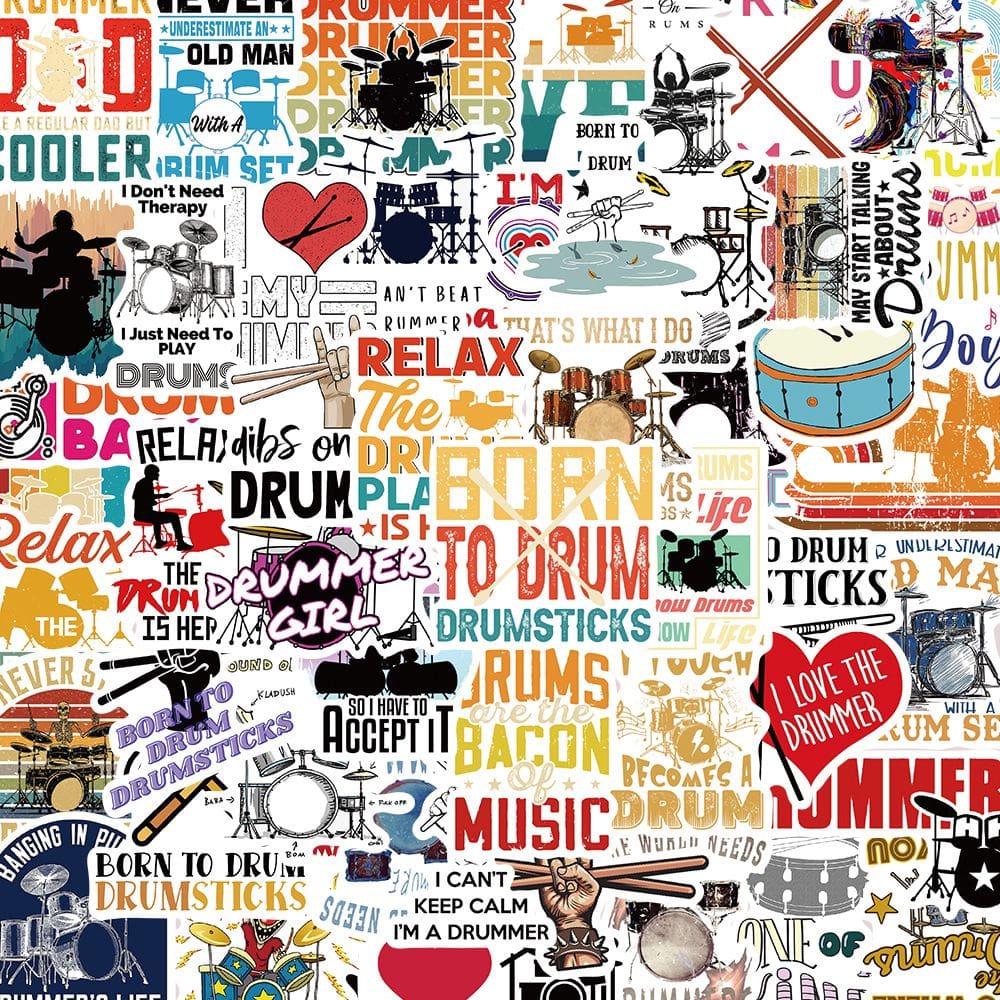 Adesivos, adesivos de vinil Nashville Music City, 54 peças, impermeáveis