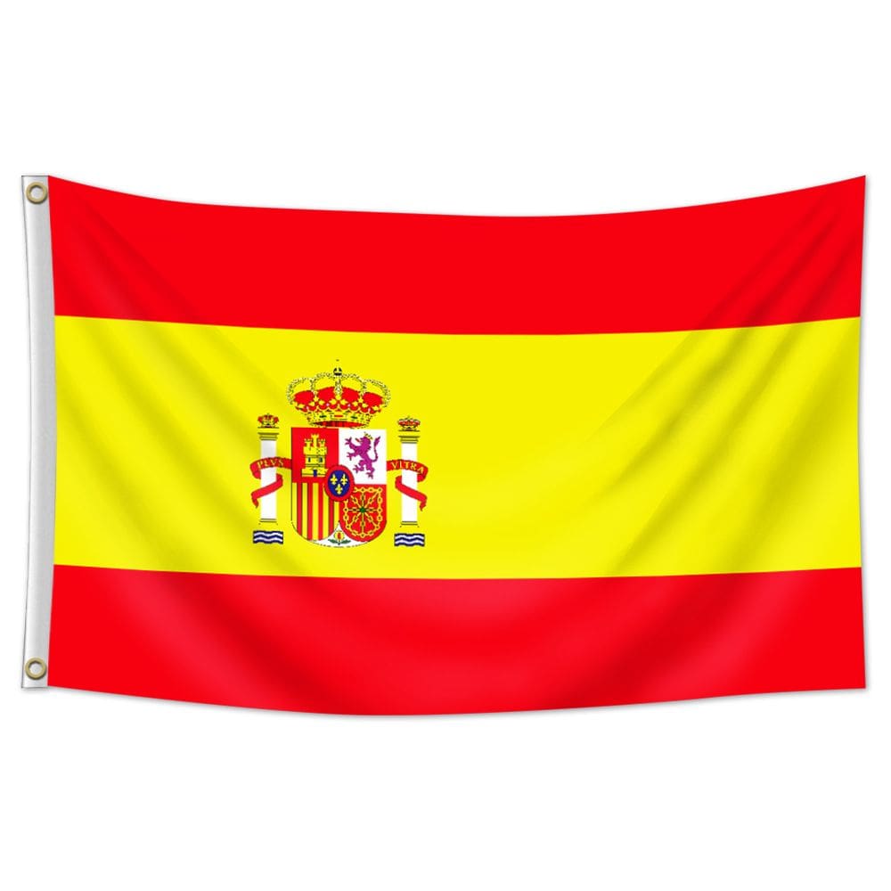 Bandeira da Espanha Nacional 150x90cm de poliéster com brasão