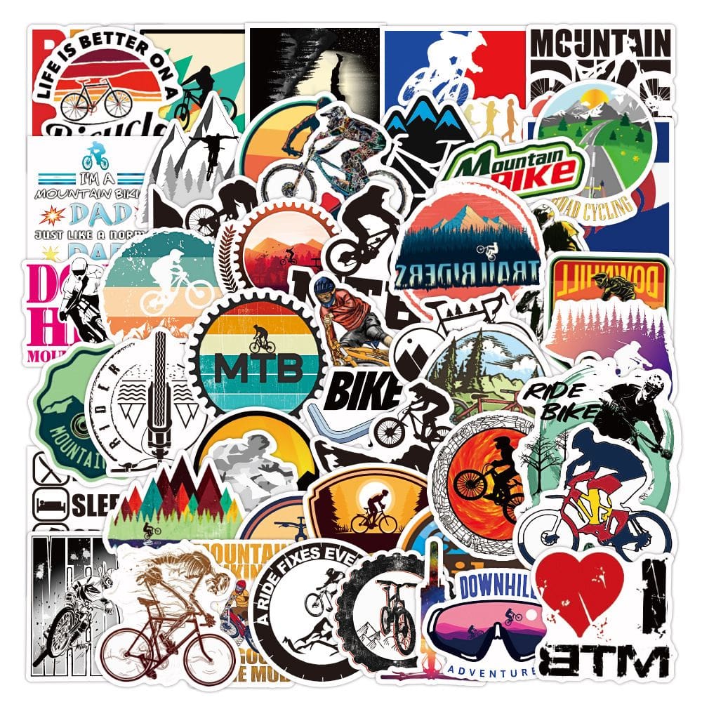 Pacote de adesivos Mountain Bike Outdoor Cycling Graffiti 50 unidades