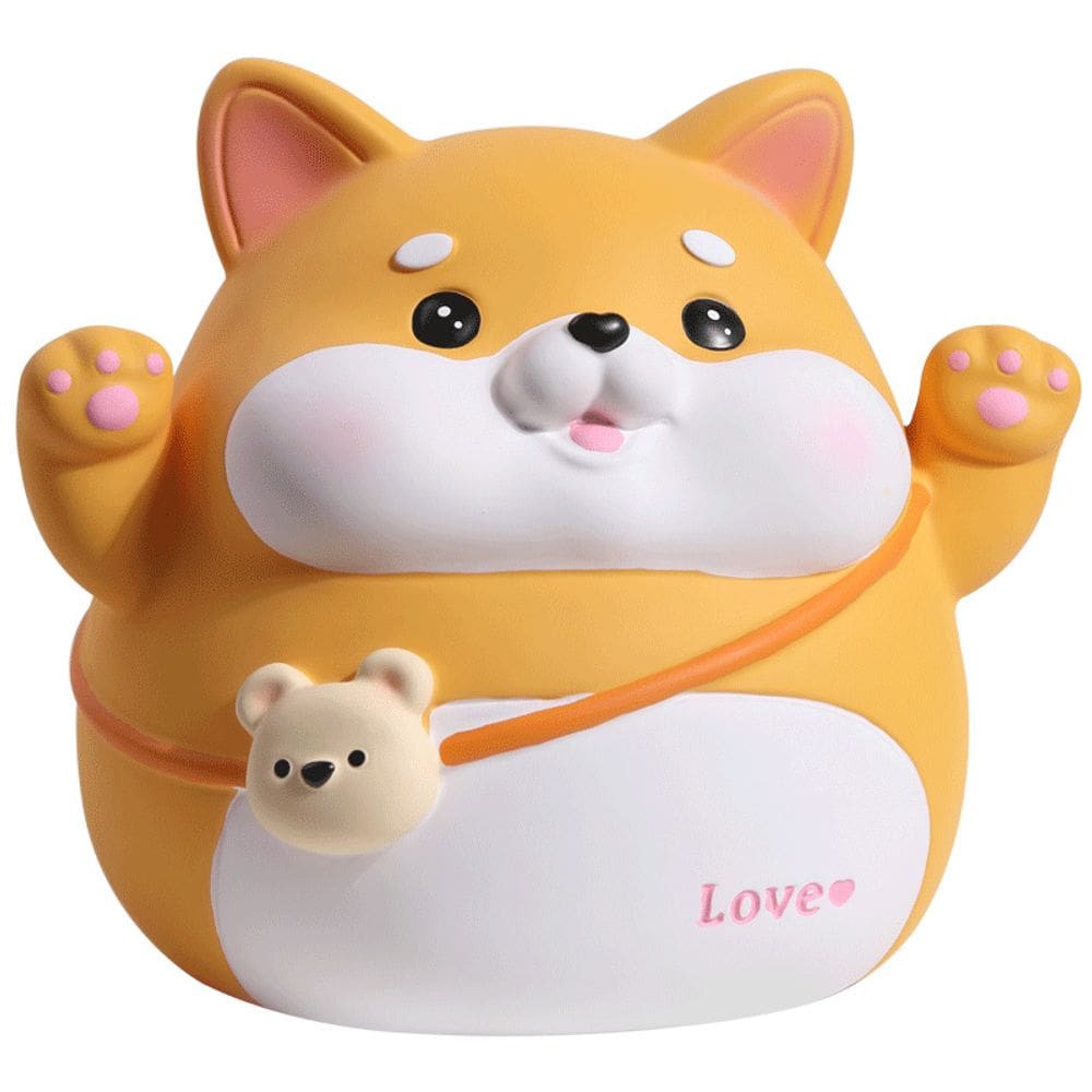 Money Bank Luxury Shiba Inu PVC 25x23x22cm para decoração de quarto infantil