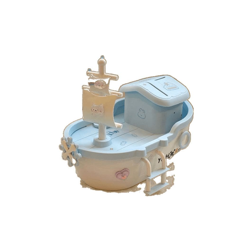 Veleiro Coin Bank Princess Style em PVC para meninas 9,5x25x14,5 cm