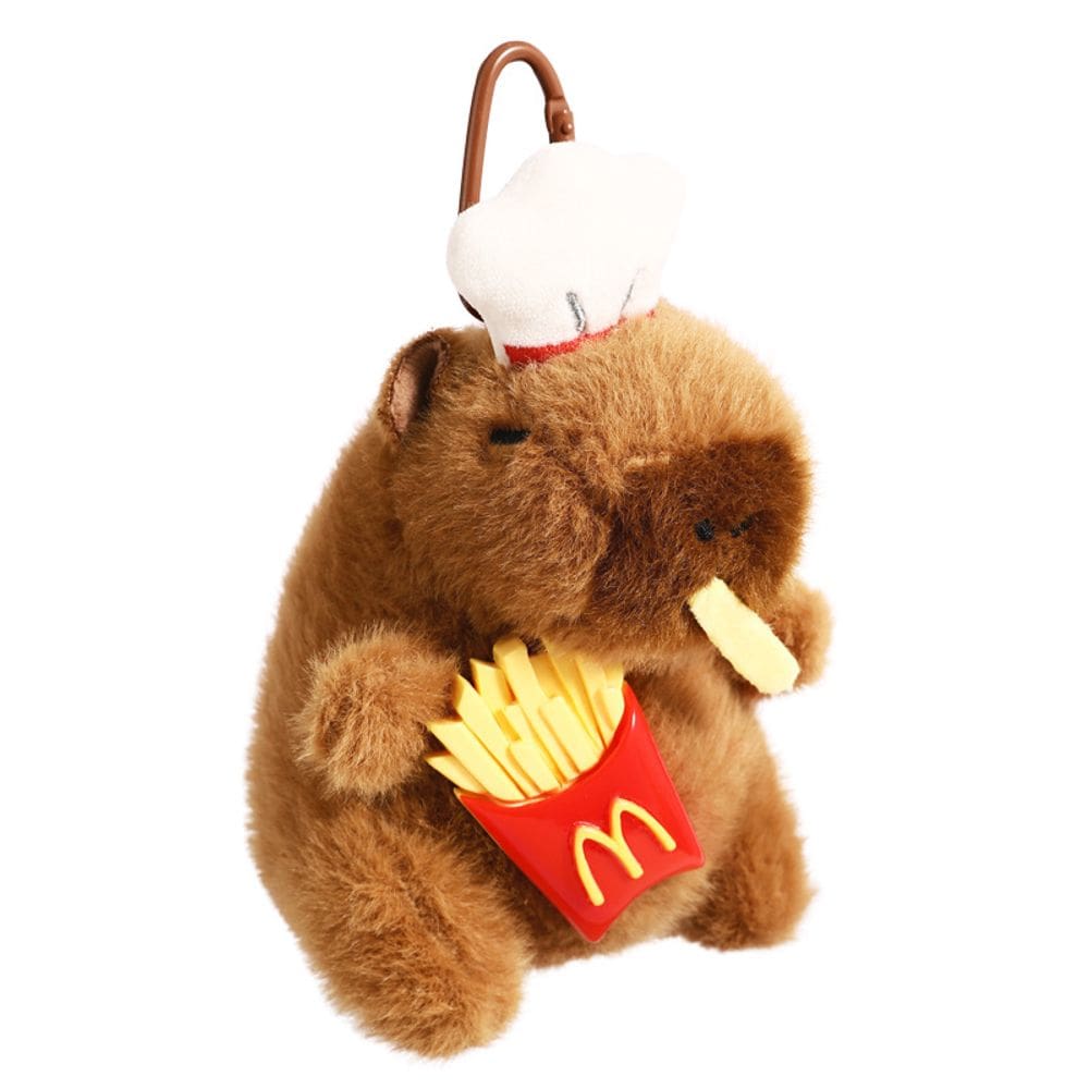 Chaveiro de pelúcia Cute Chef Capybara Soft Brown