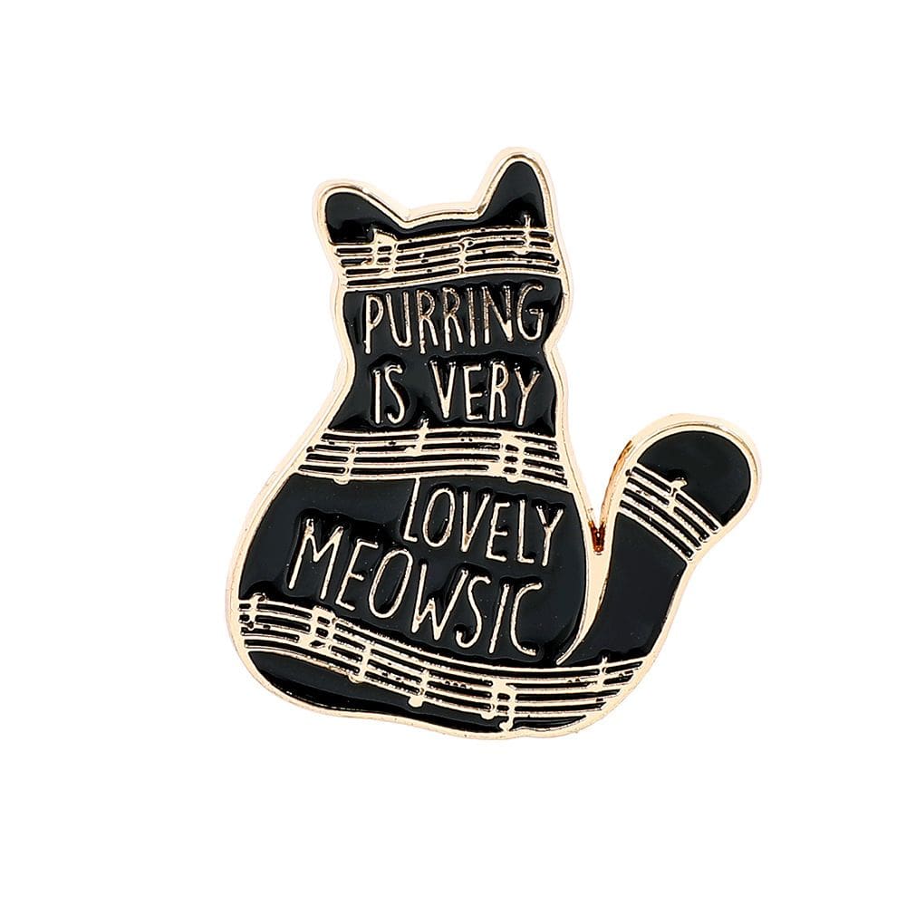 Alfinetes de broche Creative Black Cat Alloy Blouse Alfinete de lapela