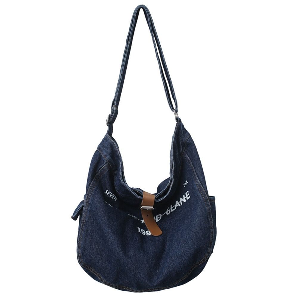 Bolsa Messenger Jeans de grande capacidade para mulheres