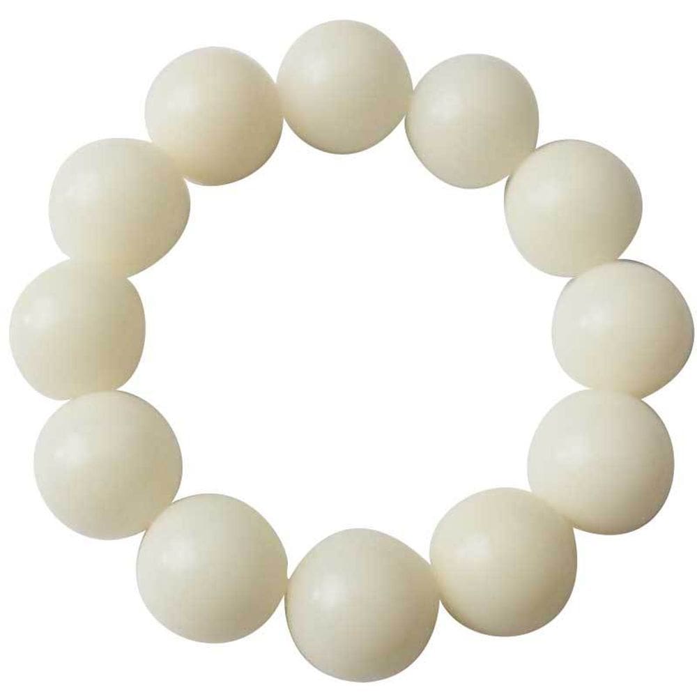 Pulseira Creative White Bodhi Root, 20 mm, contas redondas x12
