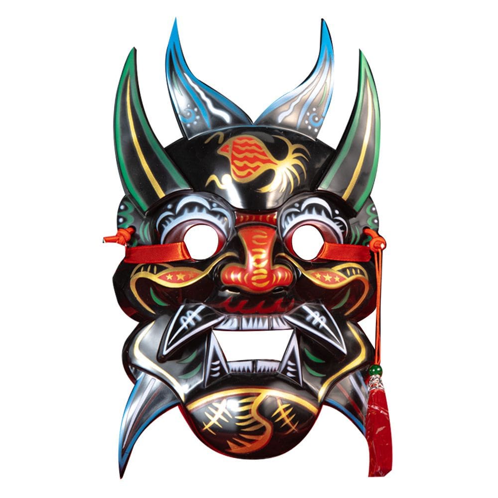 Máscara de ópera chinesa em resina facial integral Dragon Design 200g