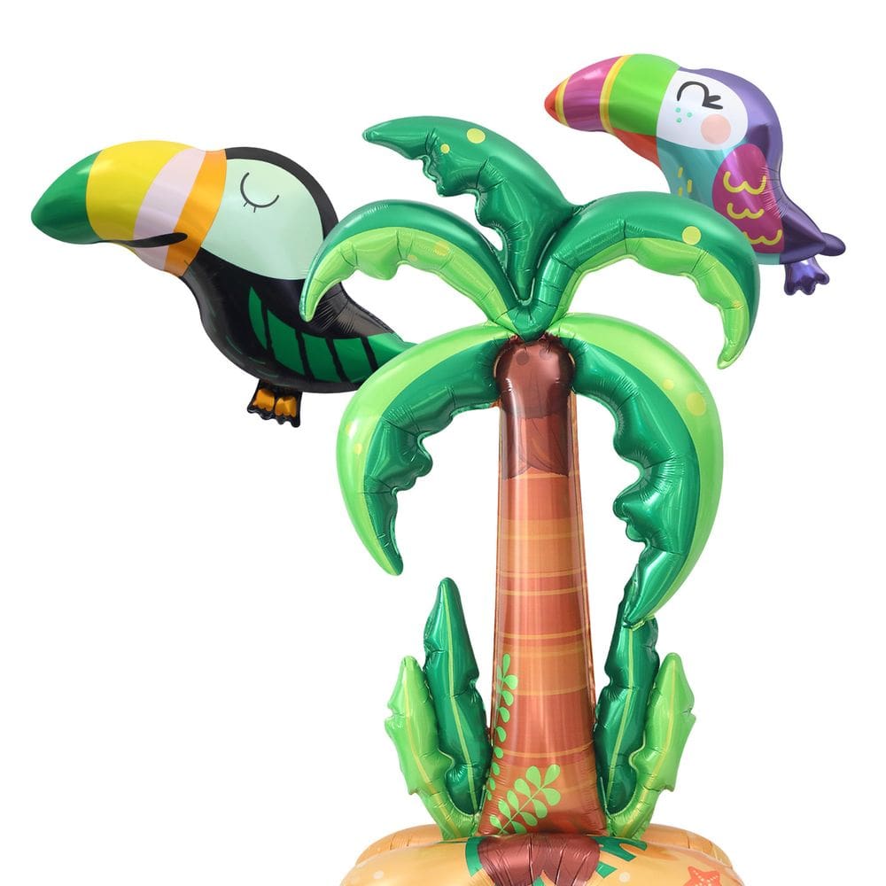 Conjunto de balões metalizados Tropical Rainforest Toucan x3