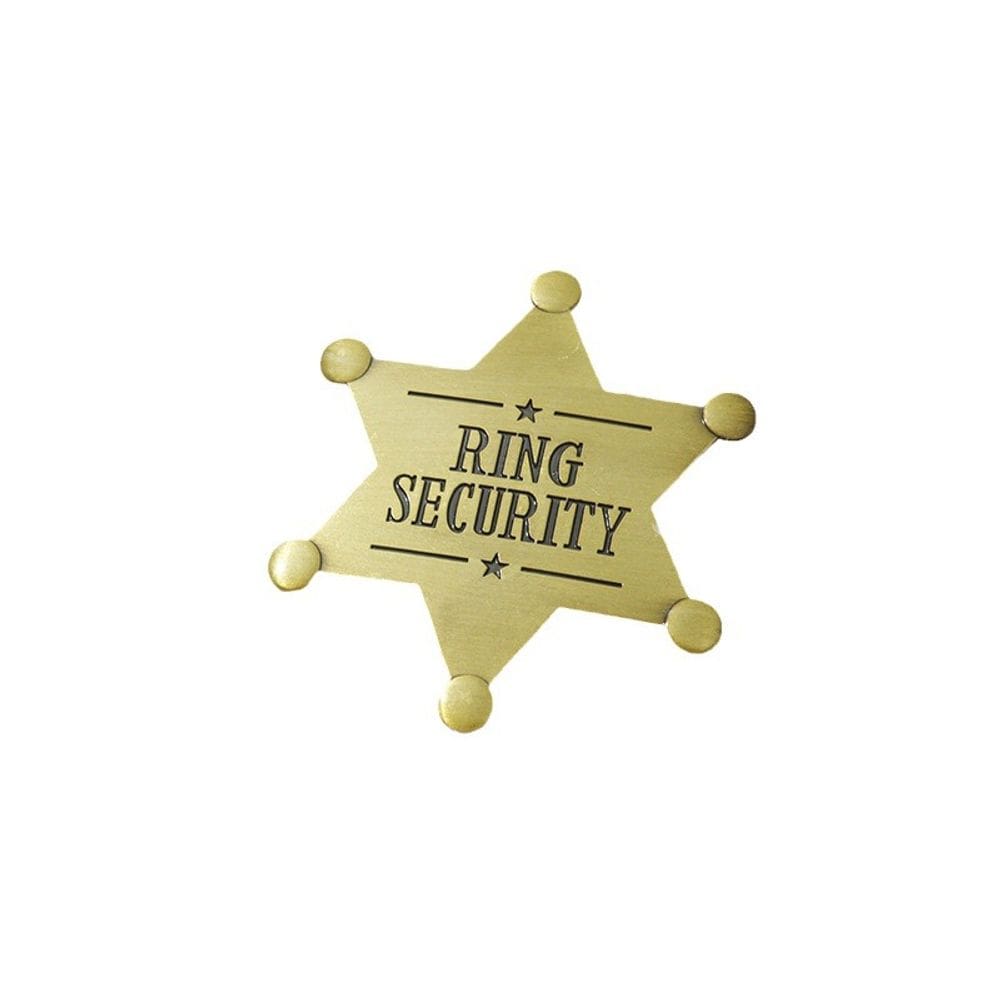 Broche Pins Ring Security Star Vintage Six Points Alloy