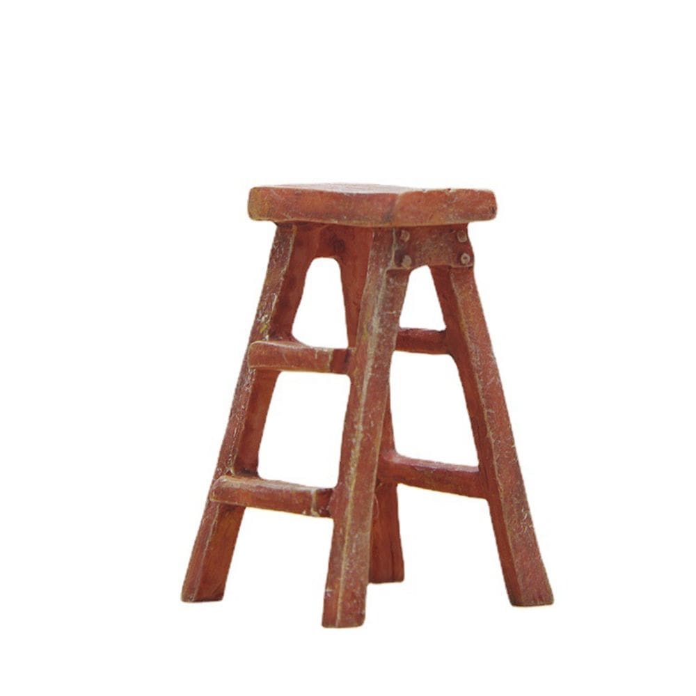 Decoração de jardim com escada de resina em miniatura 6 × 6,5 cm