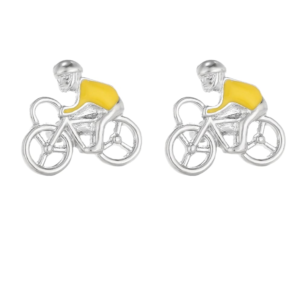 Bicicleta Cufflinks para homens Creative Cyclist Design Alloy