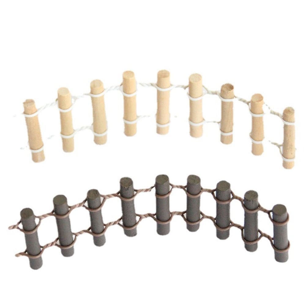 Figura de decoração de jardim Mini cerca de madeira em estilo japonês