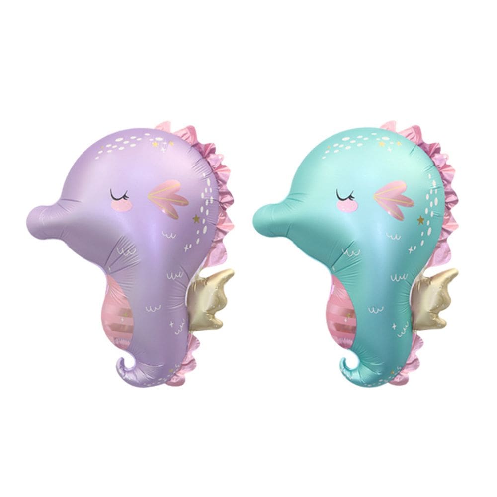 Balões metalizados Cute Seahorse Ocean Animal Desenho Animal, 2 unidades