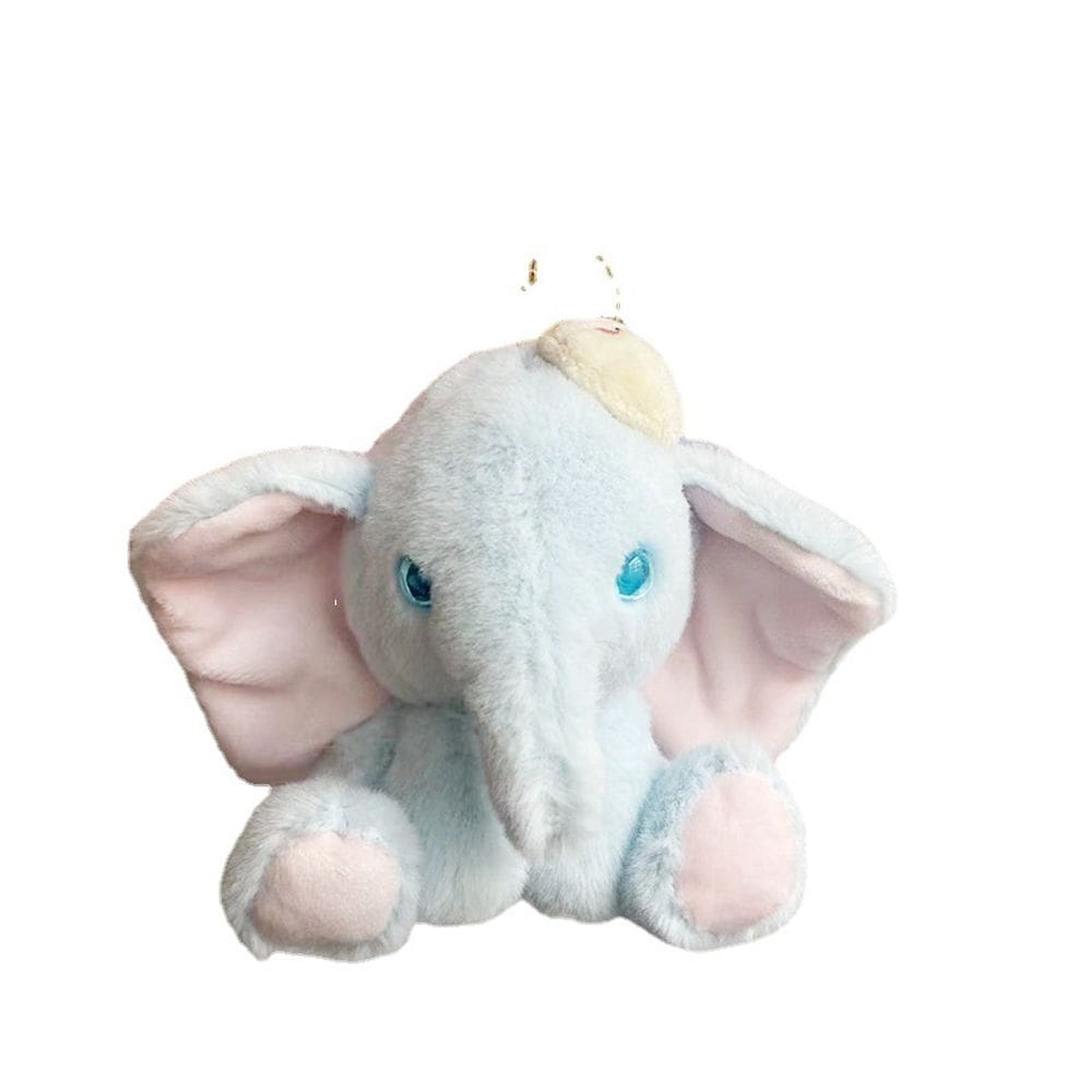 Chaveiro de pelúcia, lindo anel de pelúcia com elefante azul