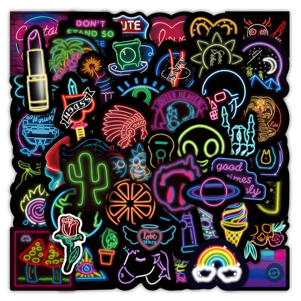 Adesivos de grafite de 50 unidades para bagagem, skate, laptop e muito mais