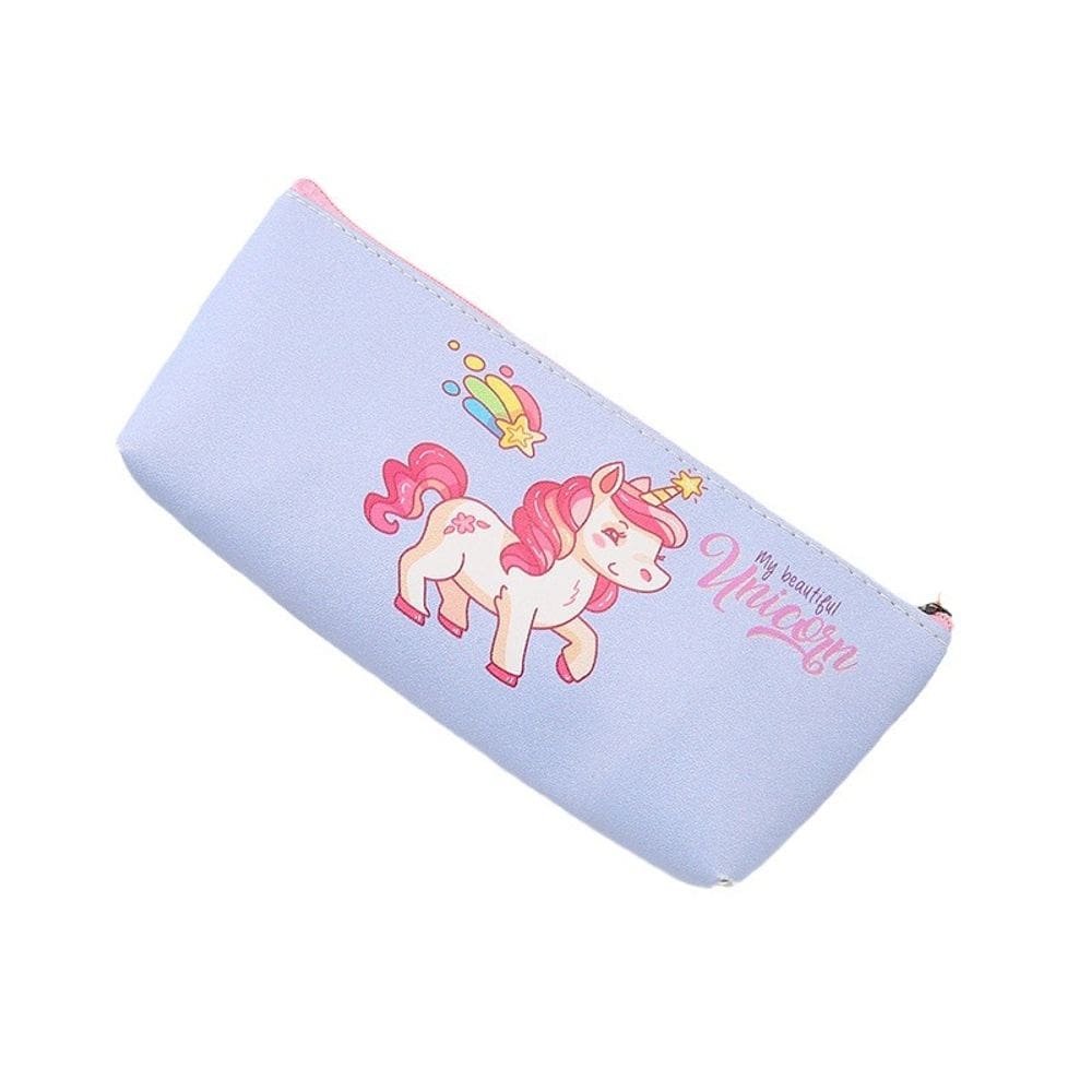 Estojo para lápis, fofo, unicórnio, bolsa escolar de grande capacidade