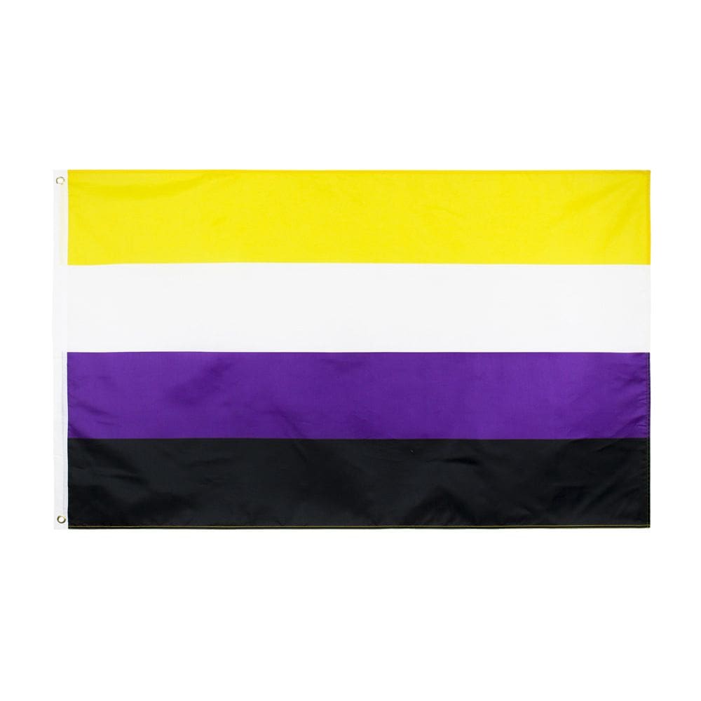 Bandeira de gênero não binário 150x90cm de poliéster para Genderqueer