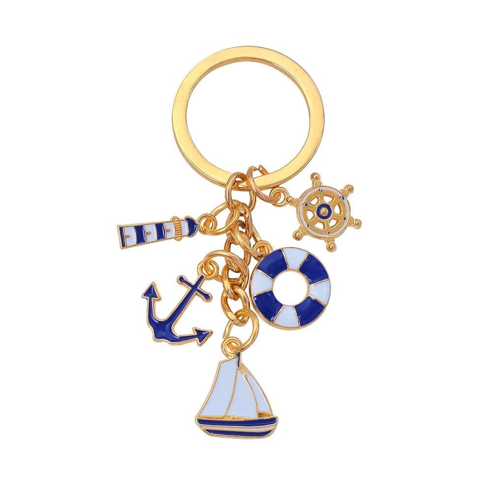 Chaveiro Nautical Sailboat Lighthouse Anchor Life Ring