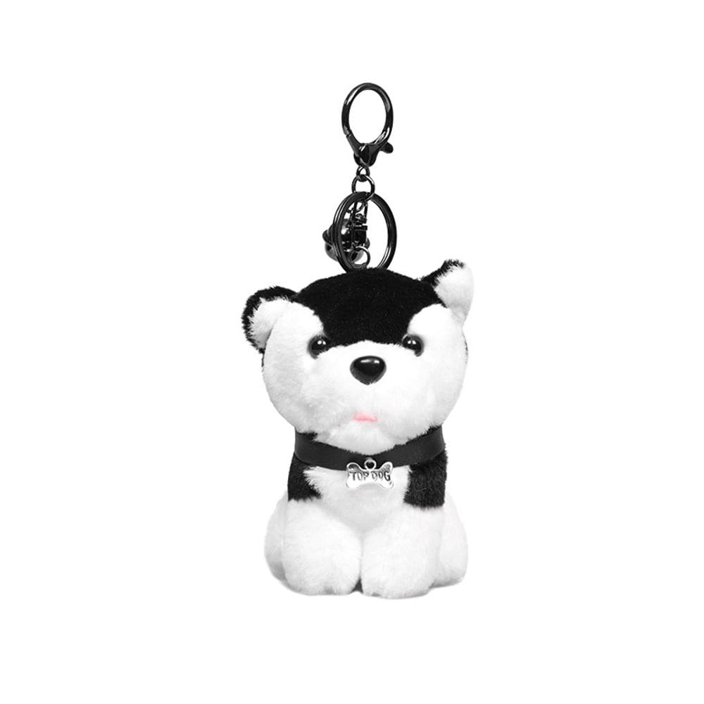 Chaveiro de pelúcia Cute Husky para mulheres e homens