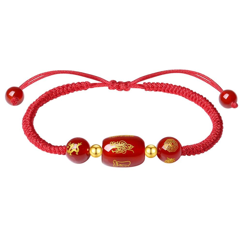 Pulseira feita à mão com cordão vermelho em prata 925 e cornalina