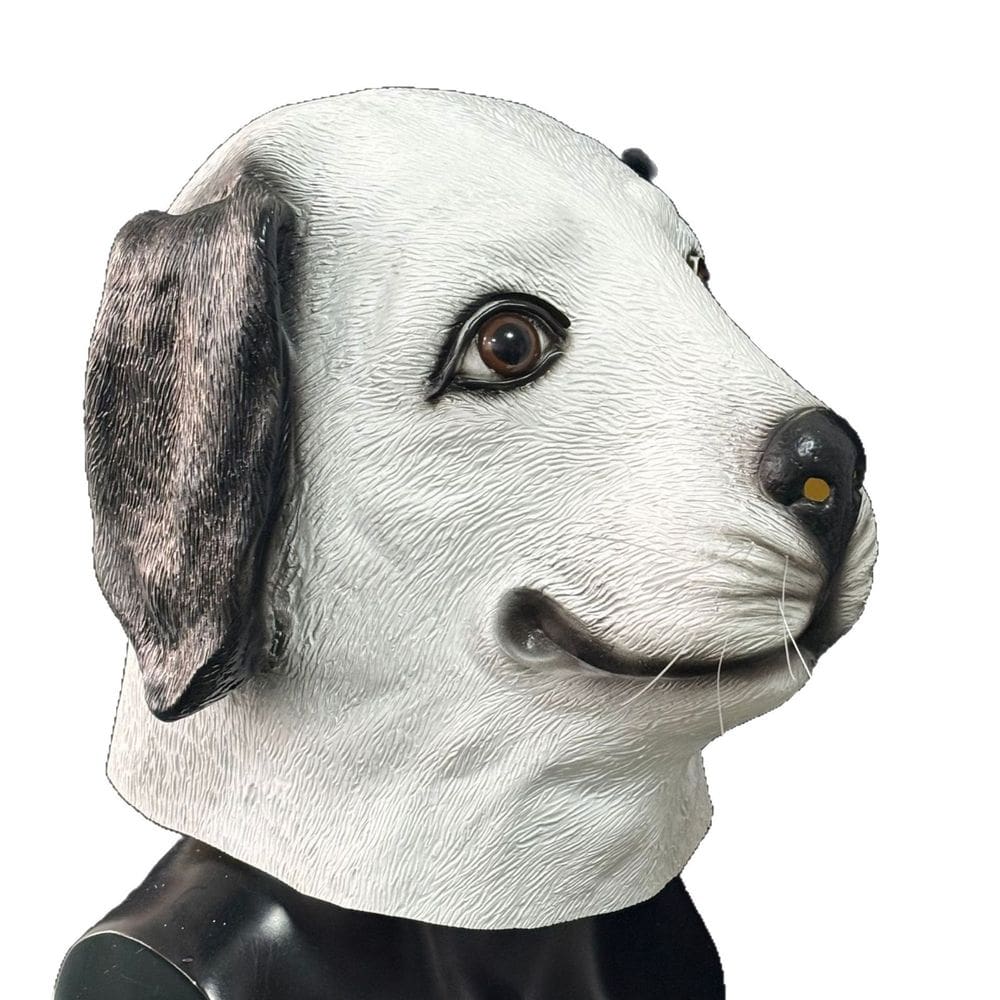 Máscara realista de resina branca para cães para cosplay de Halloween