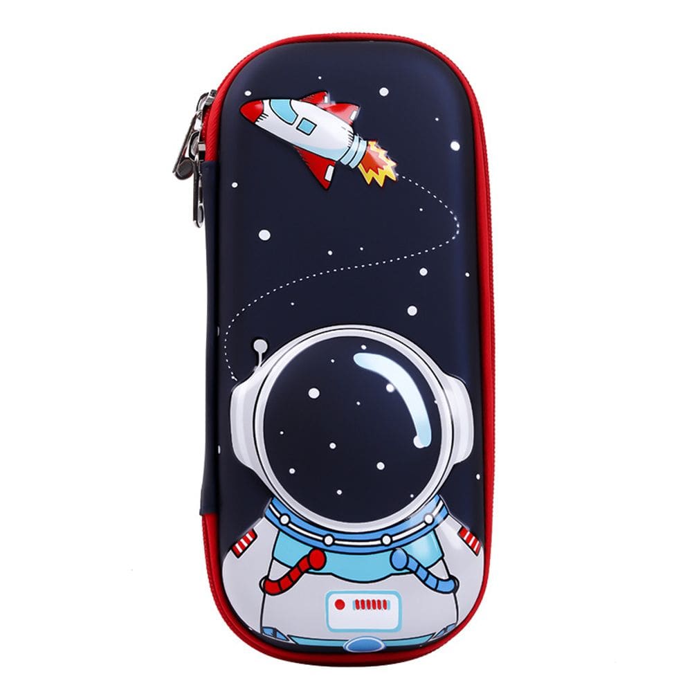 Estojo de lápis 3D Cartoon Astronaut para crianças de grande capacidade
