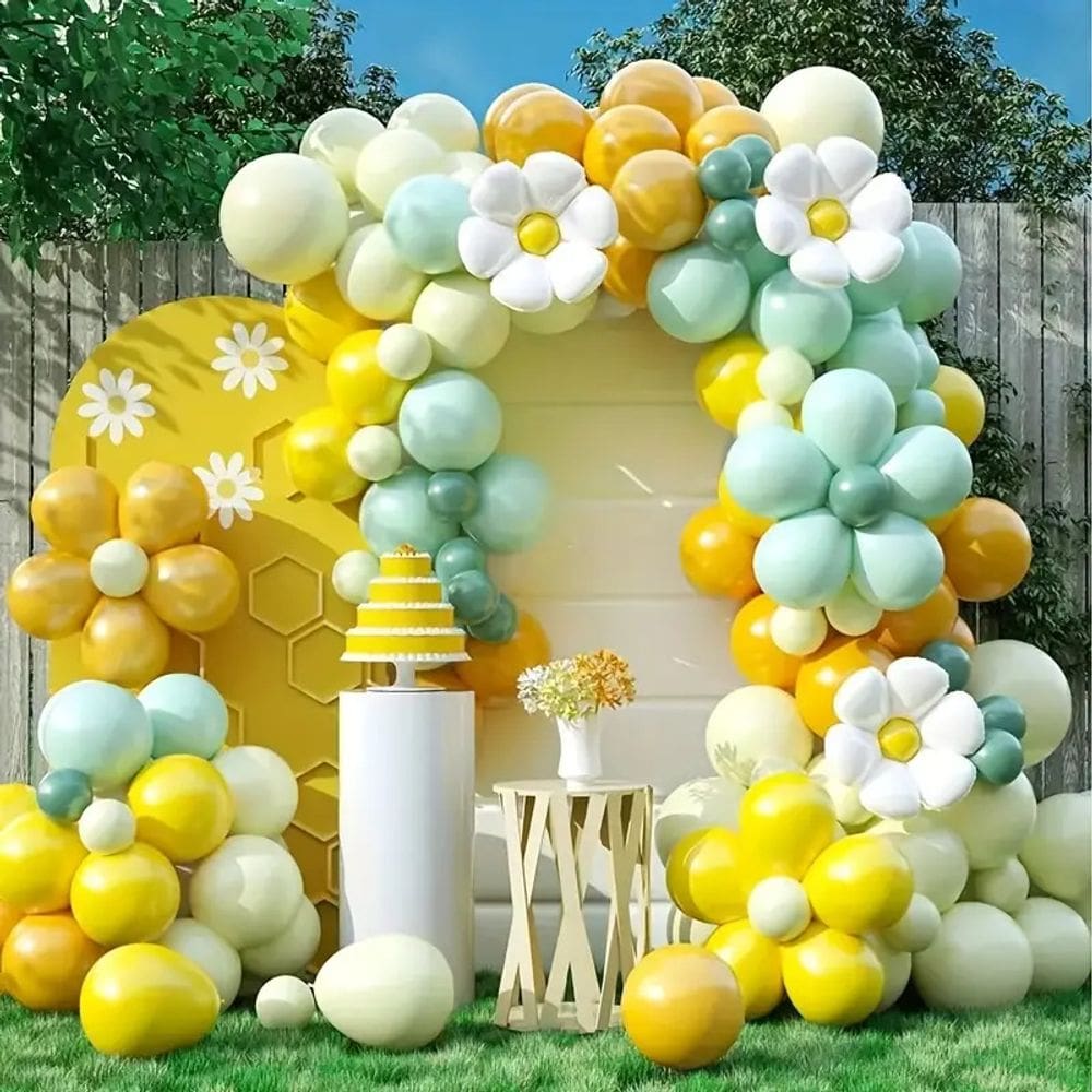 Kit de guirlanda de balão Daisy 83 peças para decoração de festa temática de verão