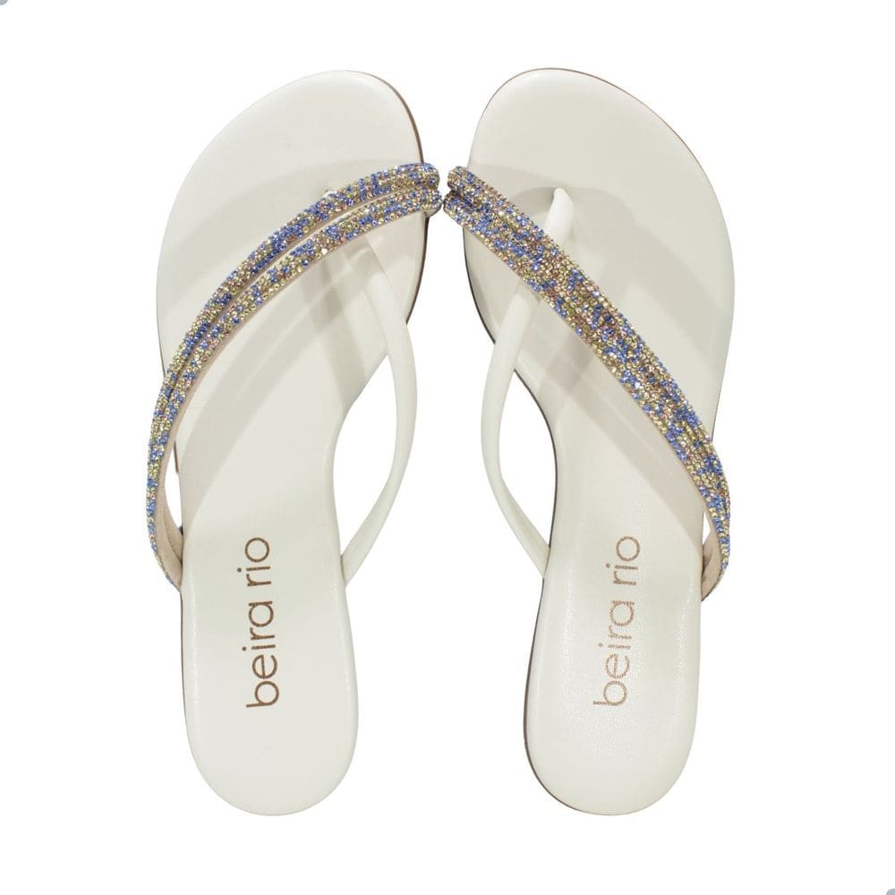 Tamanco Rasteira Beira Rio Branco Off