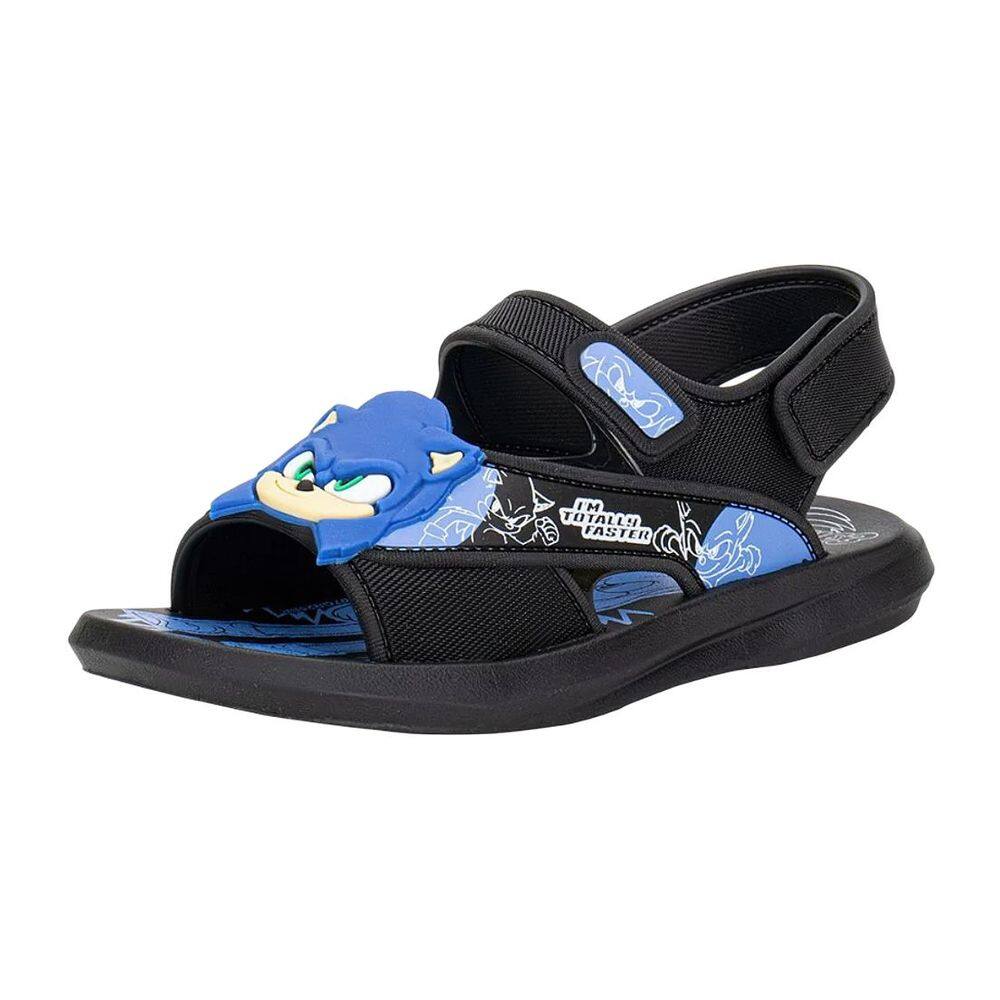Sandalia Infantil Menino Ajustavel Confortavel Sonic Rush
